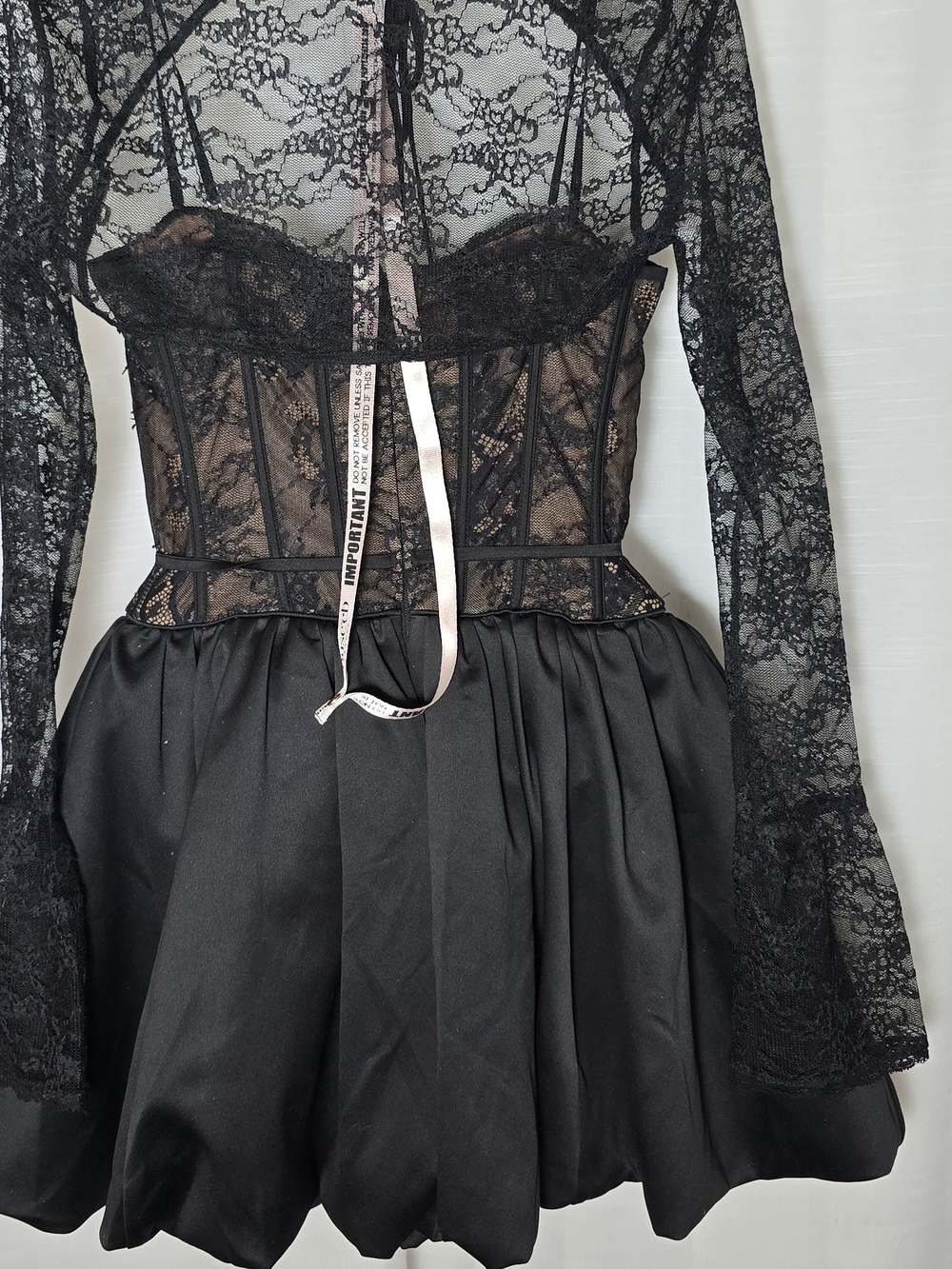 House Of CB Black Lace Corset Dress M